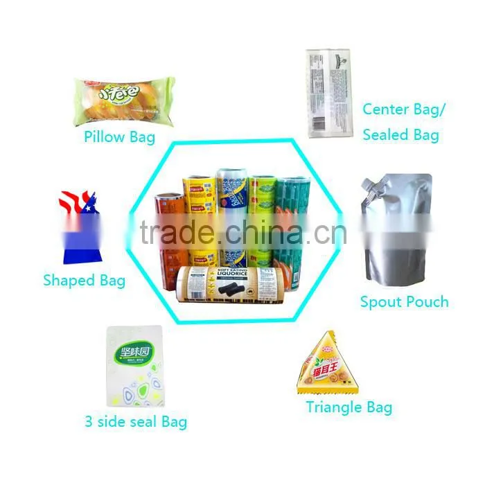 laminated heat seal snack bar packaging bag,plastic bag for food