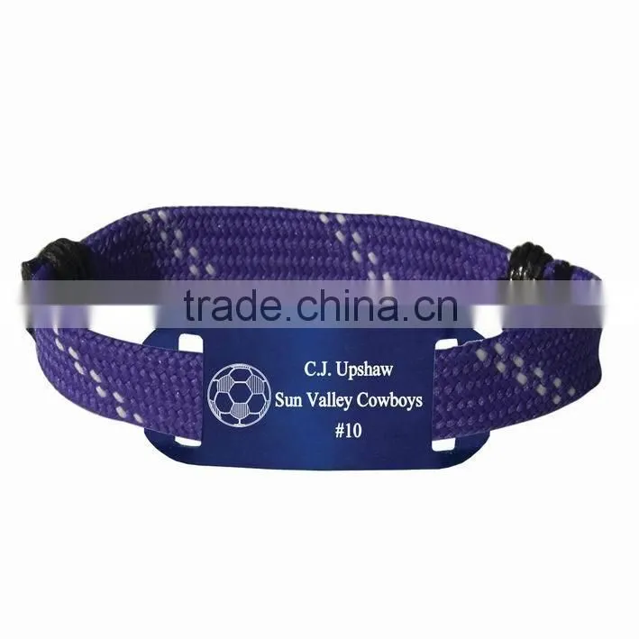 Sports friendship energy colorful diy lace bracelets rope wristband as seen on tv
