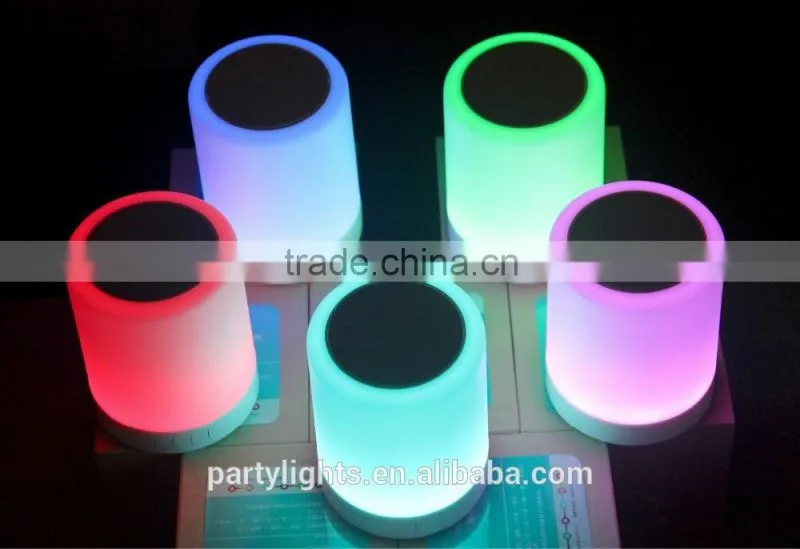 2016 Active Portable Touch Sensor Wireless Bluetooth Speaker with Led Color Light