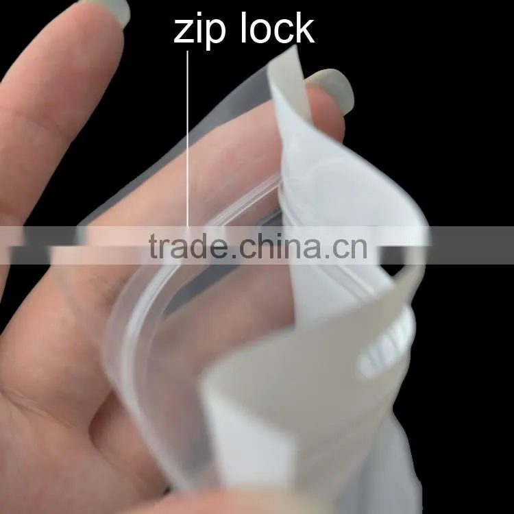 various size accept custom printing lamination header bag with zipper top wholesale