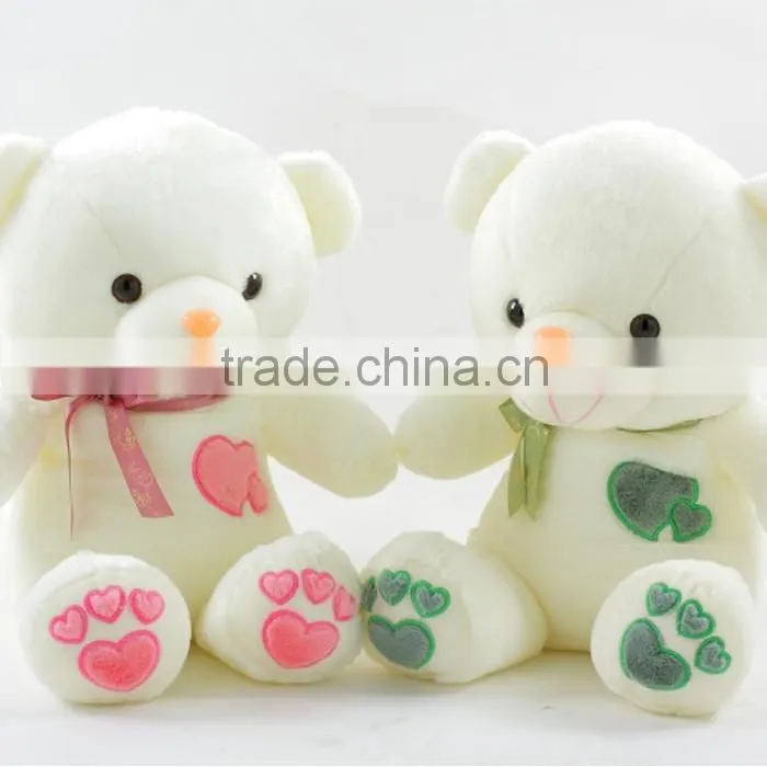 Fashion soft plush toy plush teddy bear with ribbon