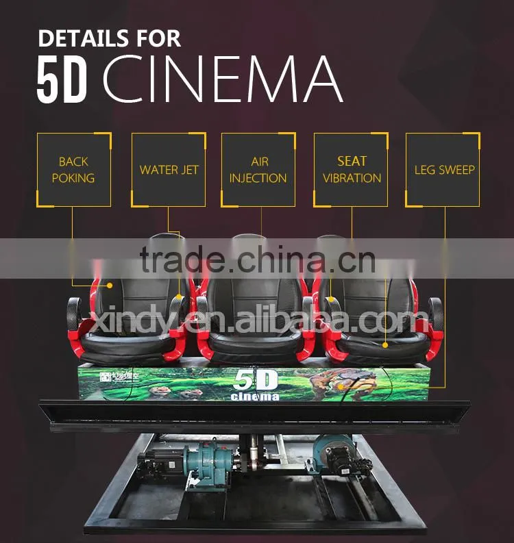 Attractive simulation ride 4D cinema equipment system, 4d movie theater seat simulator motion chair