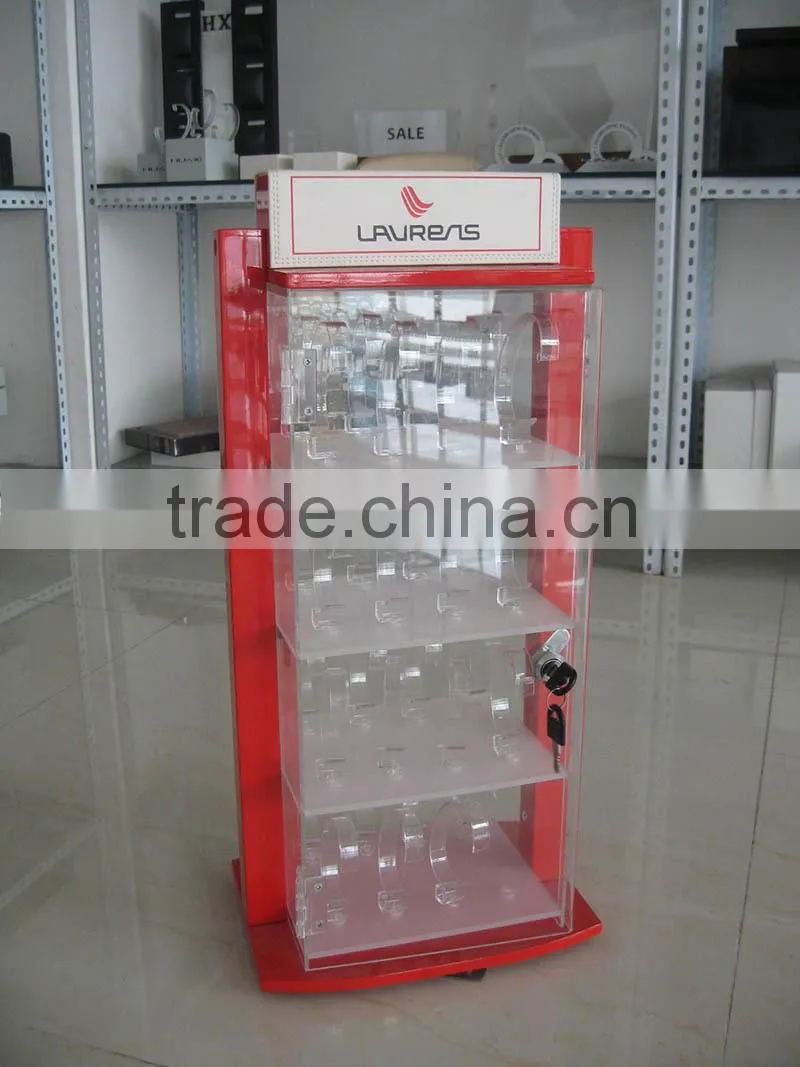 High quality 3 layers watch display cabinet/display counter with lock