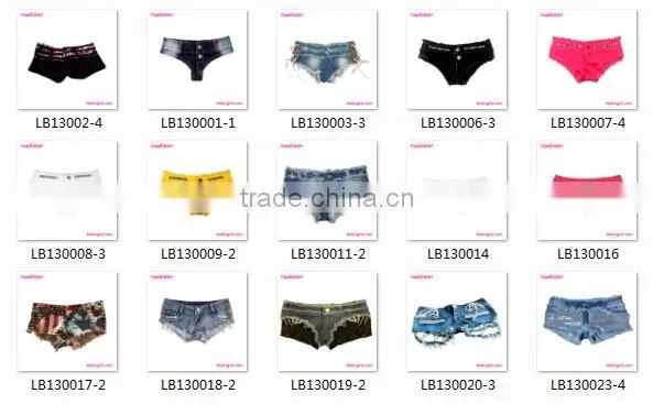 Women Sexy Nightclub Frayed Pierced Jean Shorts