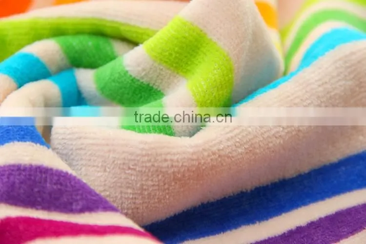 100%cotton jacquard color stripe softtextile cut pile face towel