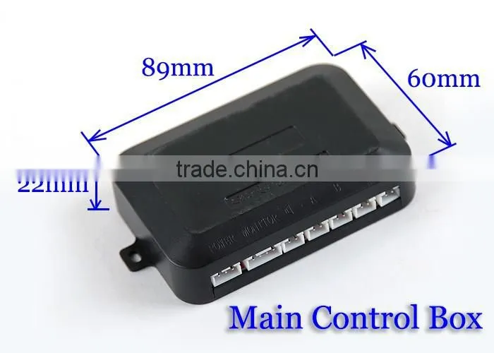 Free Shipping 4 Sensors English Human Voice LCD Parking Sensor Kit Real Person Speech 22mm Car Reverse Backup Radar System 12V