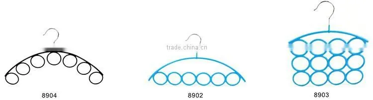 oem multifunctional plastic pvc coated scarf holder with holes