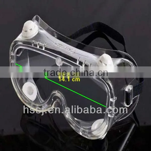 2016 Transparent safety goggles medical safety goggles CE approved PVC lens & frame surgical safety goggles manufacturing
