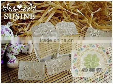 Custom crystal logo pre inked stamp soap mold