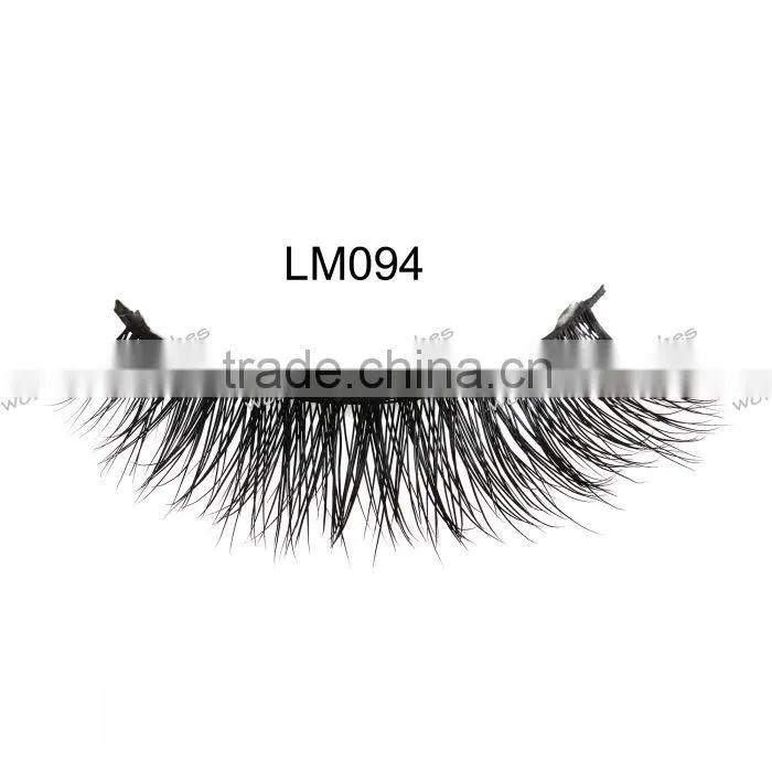 siberian mink fur strip eyelash with custom packaging permanent false eyelashes