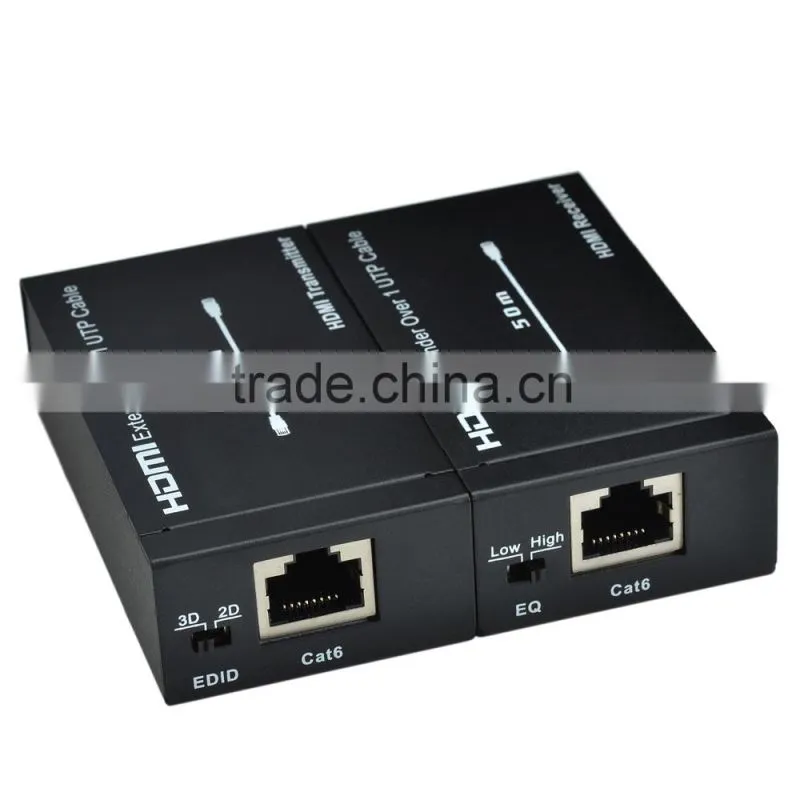 CHEERLINK HDMI V1.4 Extender to CAT-6 Infrared Single Network Cable Extender Set w/ Dual IR Control - Black