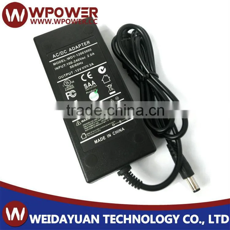 UK AC adapter 12V 3A with CE certification