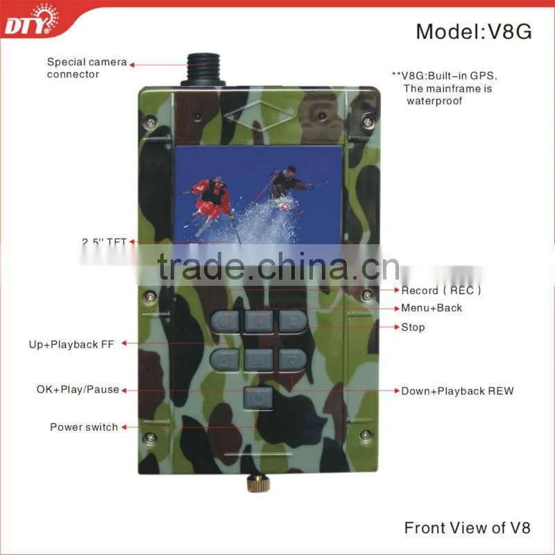 mini portable dvr with monitor, dvr with built-in lcd monitor,V8G