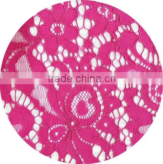 Wholesale High Quality Polyester Strand Lace Fabric T8012