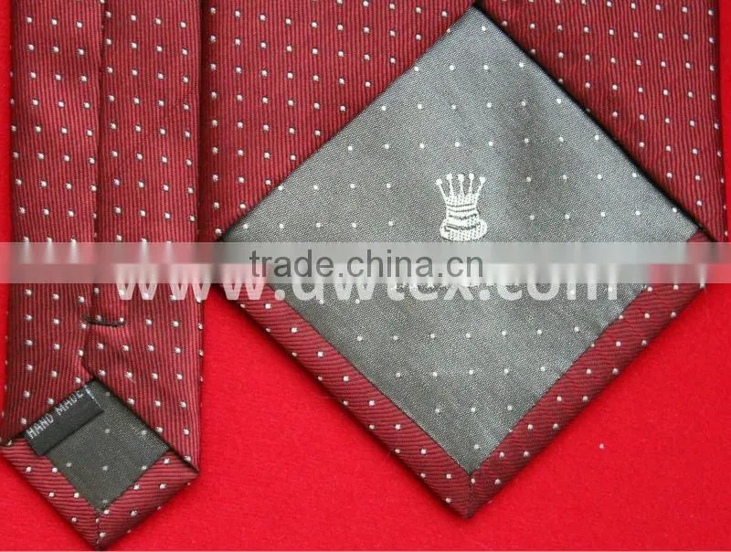 Red 100% silk mens ties
