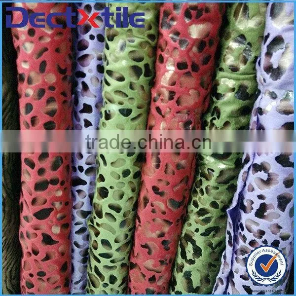 100%Polyester woven flock printing sofa fabric