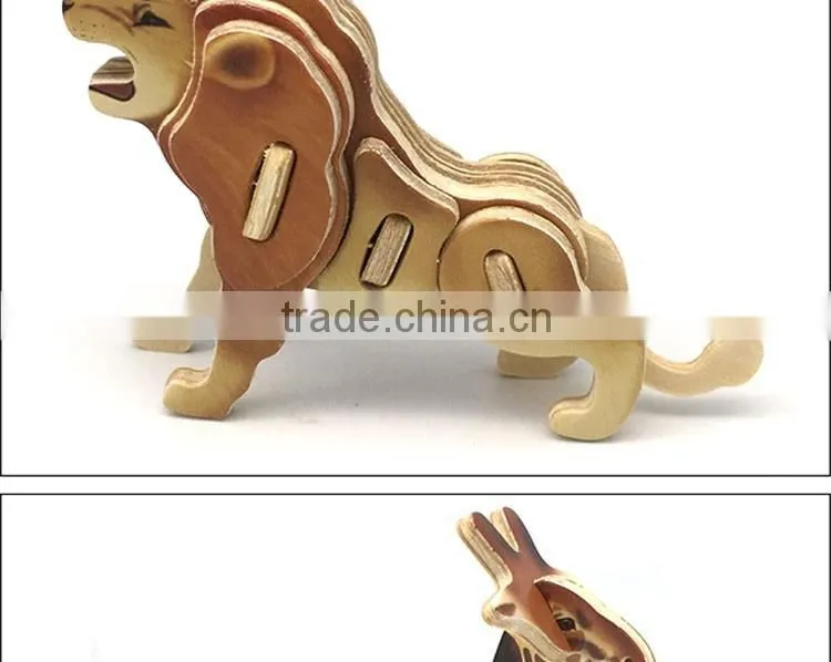 Various Sizes 3d puzzle wooden toy