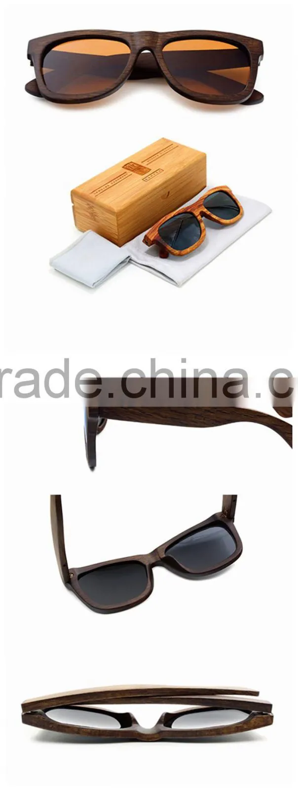 2016 classic square UV400 lens custom Italy design bamboo wooden polarized sunglasses sun glass