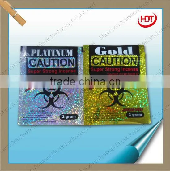 cheap zipper pouches/Caution series foil zipper pouch/beautiful zipper pouch