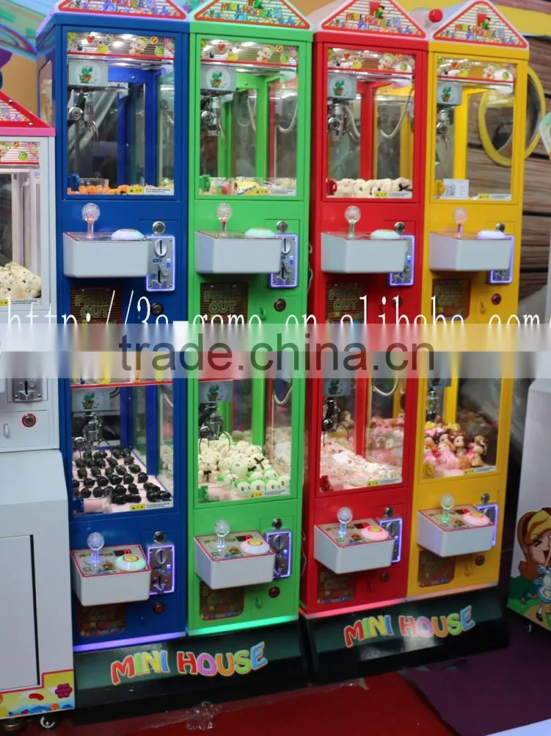New Design Mini House 4 Parts of Claw Crane Machine Arcade Game for Gift Coin Selector Game