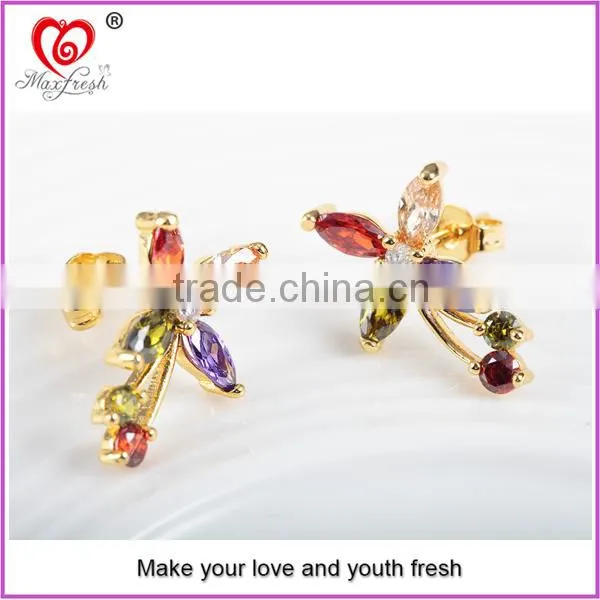 Fashion design earring factory maxfresh direct sale fashion ear ring no hole earring