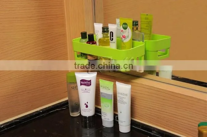 4 colors wall sticky Kitchen & Bathroom Plastic Storage Shelf Storage Rack