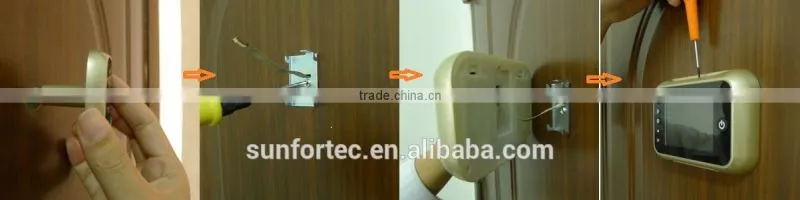 2014 new arrival Android and IOS piano hotel door bell with 3.5" LCD screen