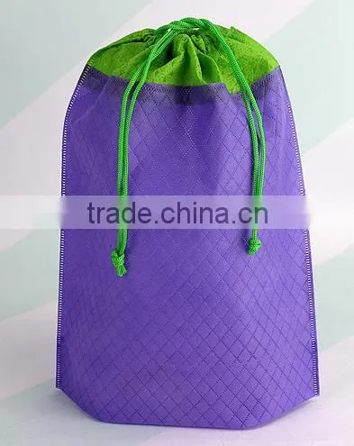 Promotion non woven fabric drawstring bag with high quality