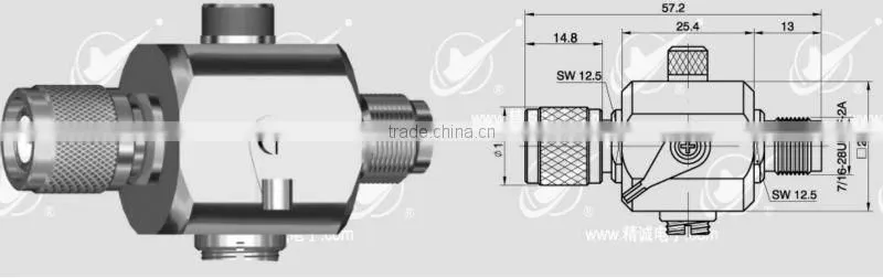 TNC female to male lighting arrester
