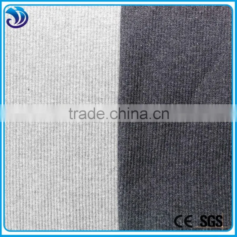 polyester cotton 65x35 2x2 rib knit fabric for garment's cuff