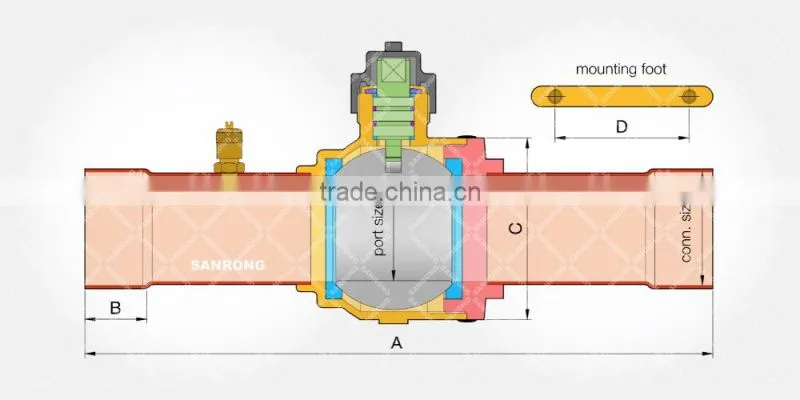 Carrier Air Conditioner Parts, Mueller Ball Valve for Refrigeration