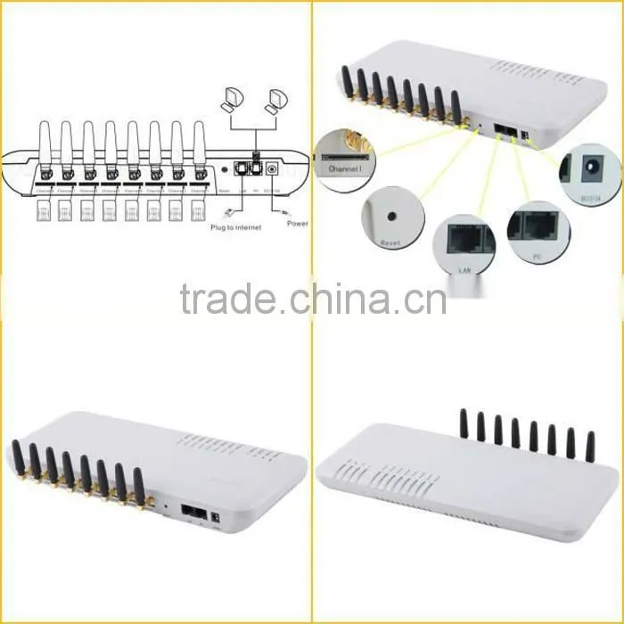 fixed wireless termination 8 line analog line gsm gateway 8 port sim voip gateway