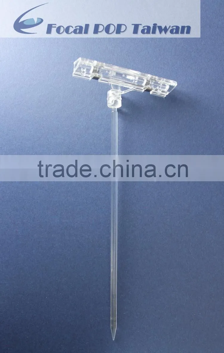 Memo pin sign holder or plastic label pin sign holder or clear pin sign holder