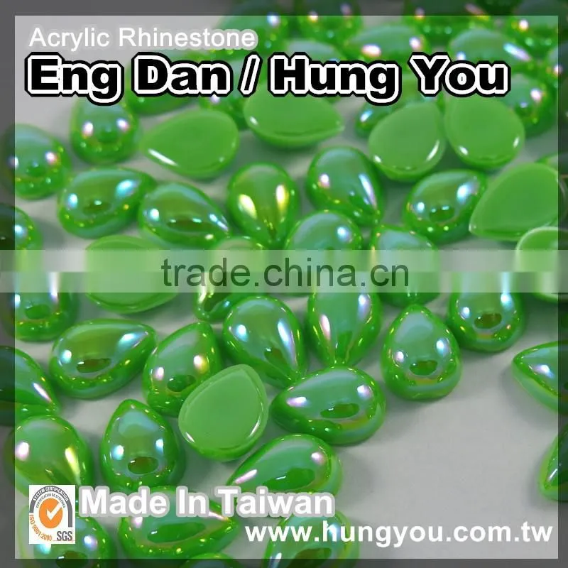 High Quality Glossy Flat Back Tear Rhinestones For Shoe Decoration