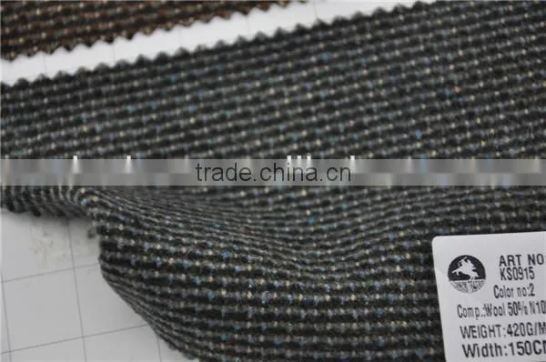 Hot sell high quality wool viscos nylon blend woolen fabric for fashion coat