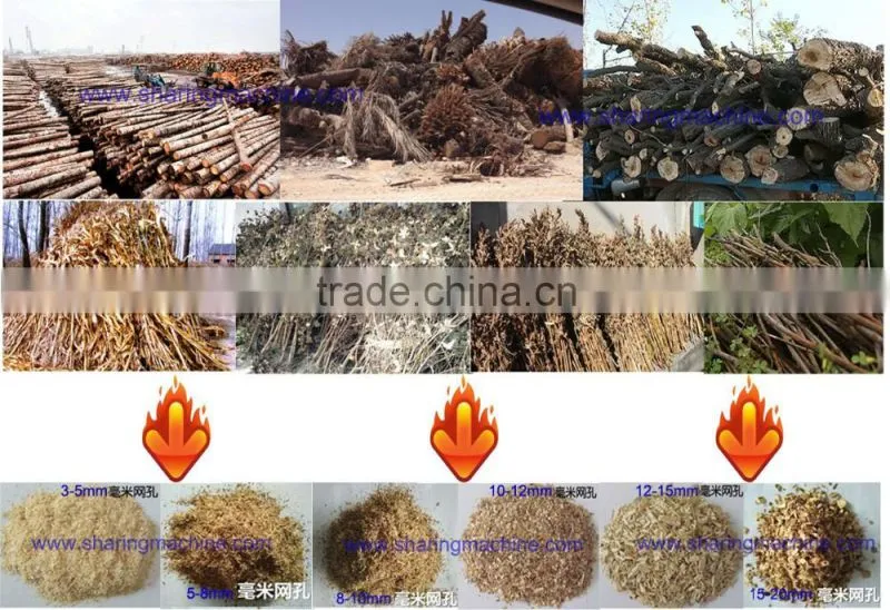 Mobile diesel engine wood chips grinding machine for sale