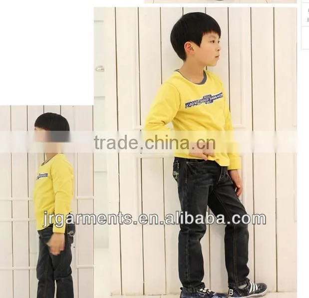 Factory sale Children's Puff Printed Boy's Clothing long sleeve T Shirts in Plus size