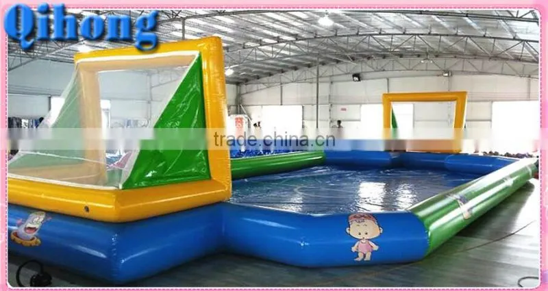 exciting dummy inflatable football playground with basketball on sale