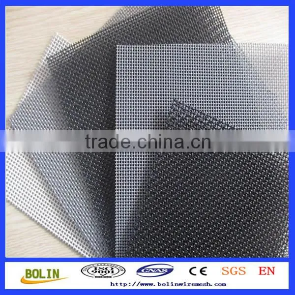 (factory)black coated 316 bulletproof security wire mesh door screen