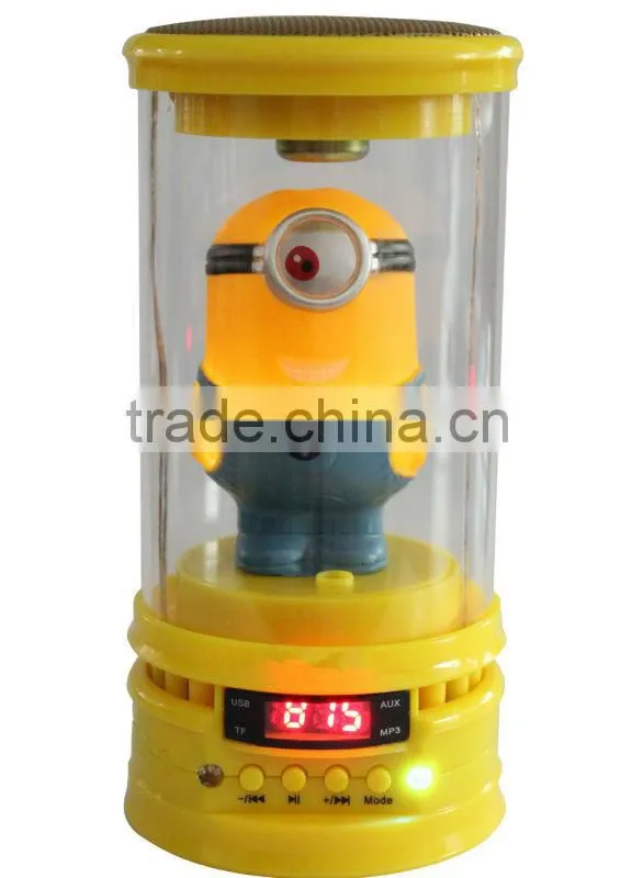 Support TF Card/USB/FM Radio Colorful Flash Despicable Me Stereo Portable Mini Speaker