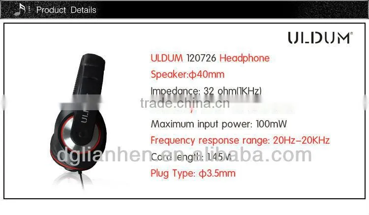 Headphones ULDUM Hot Studio Headphones