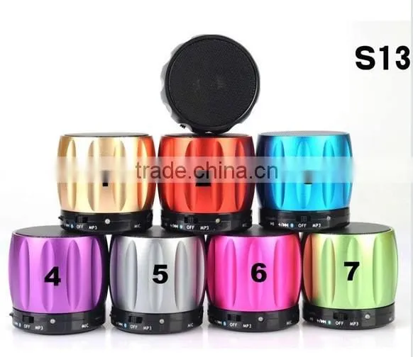 china S13 bluetooth mini speaker with micro TF card lind in function