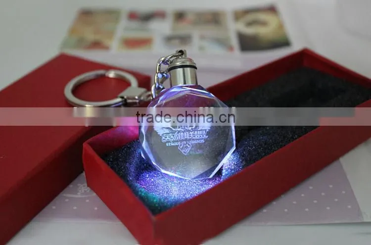 K9 Crystal Glass Keychain with Inner Laser Engraving Key Holders
