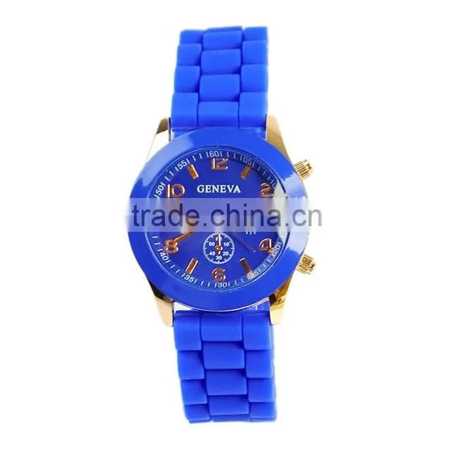 analog japan movement silicone fancy ladies geneva watch