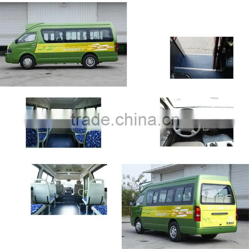 16-20 Seats Layout JMC Engine Technology China CNG Mini Shuttle Buses With A/C
