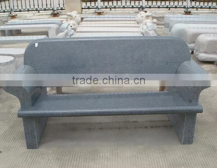 Hot Sale G654 Black Or Grey Granite Garden Bench