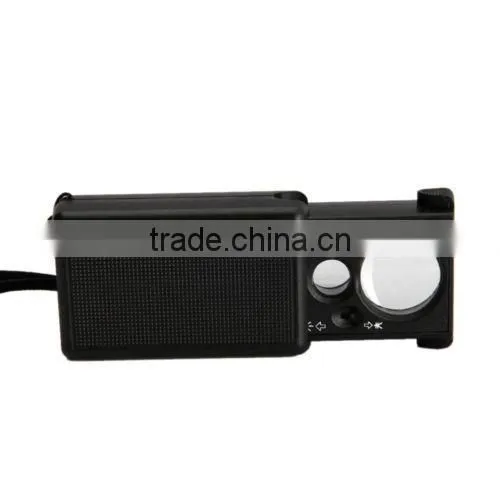 30X 60X Microscope Jewelry Loupe LED UV Currency Light