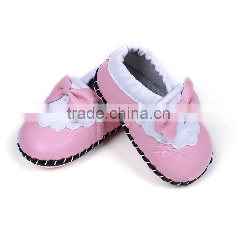 2016 hot sale solid color children shoes PU baby plain shoes