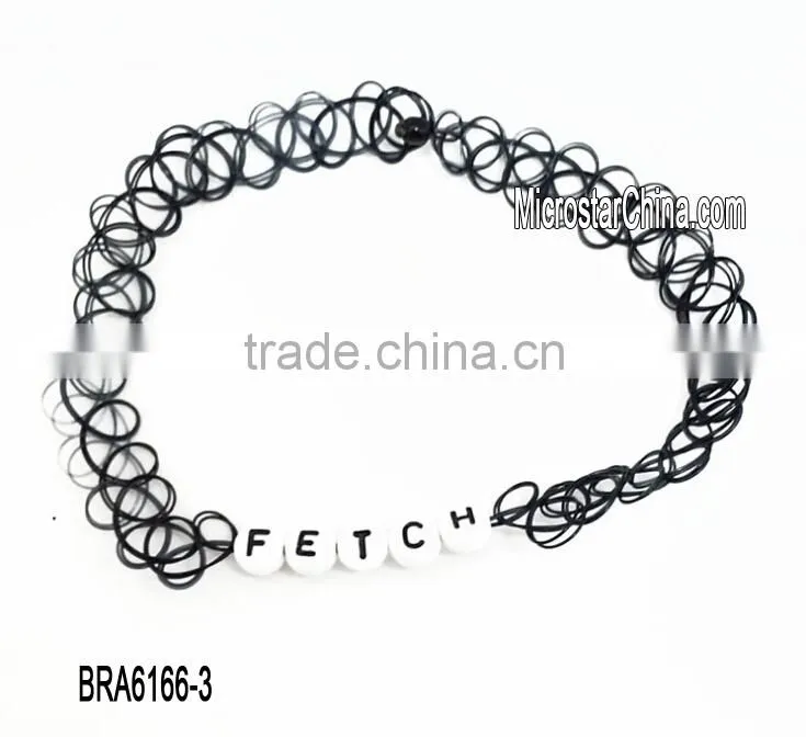 IN STOCK Vintage Silver Black Real Leather Cord Charm Simple Choker Necklace