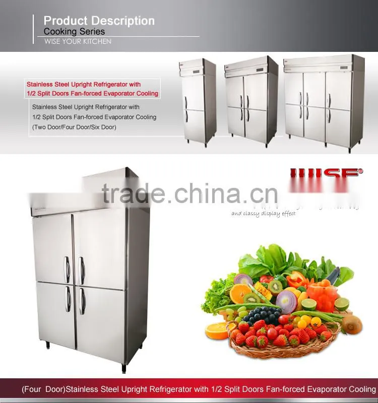 2016 New Product Efficient 4 Door Commercial Use Stainless Steel Fridge As Hotel Equipment